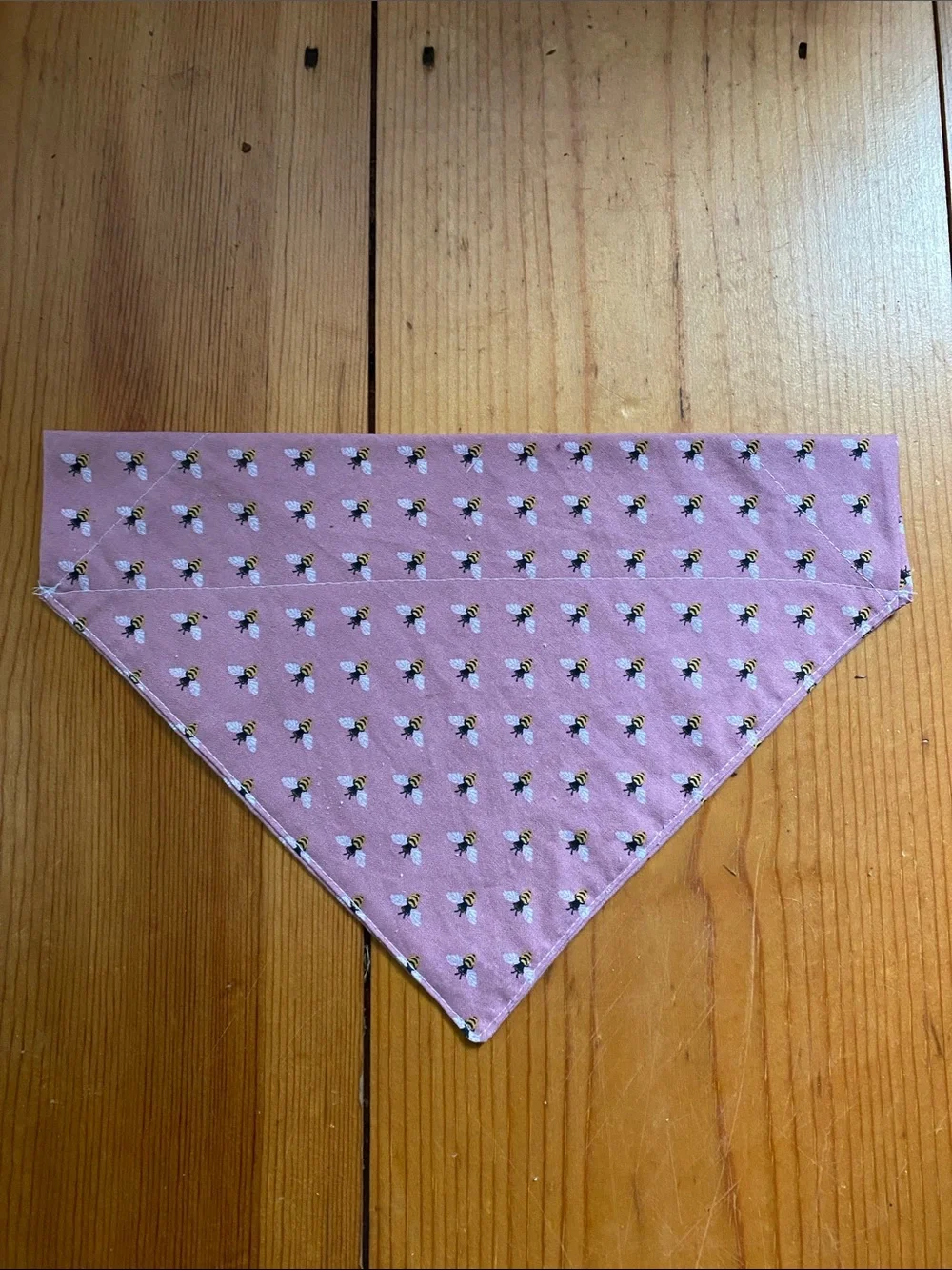 Dog over the collar Bandana Scarf - Pink with little Yellowjacket Bees
